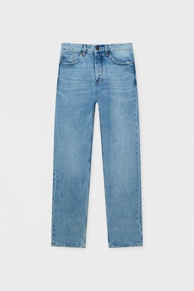 

Джинсы свободного кроя среднего размера синего цвета PULL&BEAR