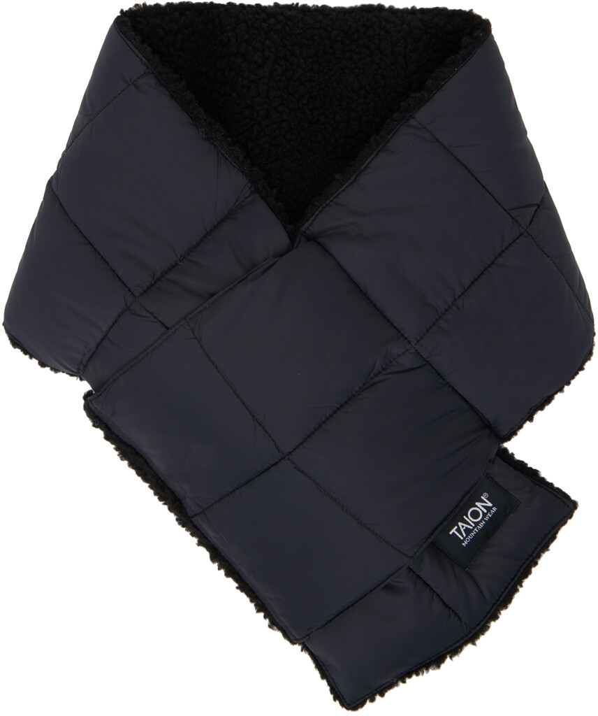 

Двусторонний пуховый шарф Black Boa TAION