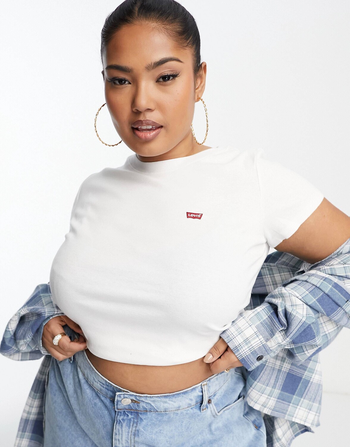 

Белая футболка для малышей Levi's Plus, Белый