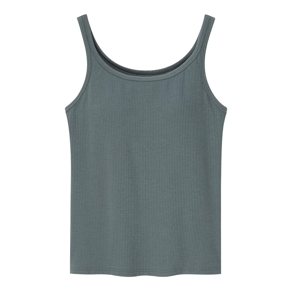 

Майка-бюстгальтер Uniqlo Airism Cotton Ribbed, бирюзовый
