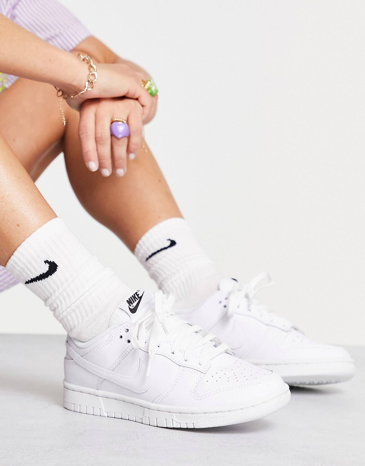 

Белые кроссовки Nike Dunk Low