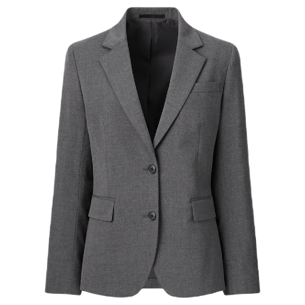 Пиджак Uniqlo Stretch Tailored, серый пиджак uniqlo relaxed fit tailored темно синий