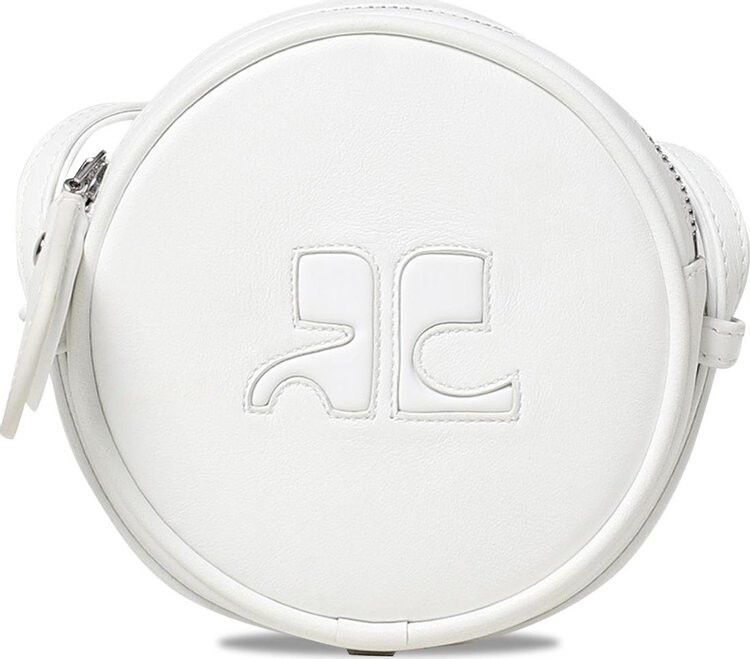 

Сумка Courrèges Logo Patch Circle Leather Bag Heritage White, белый