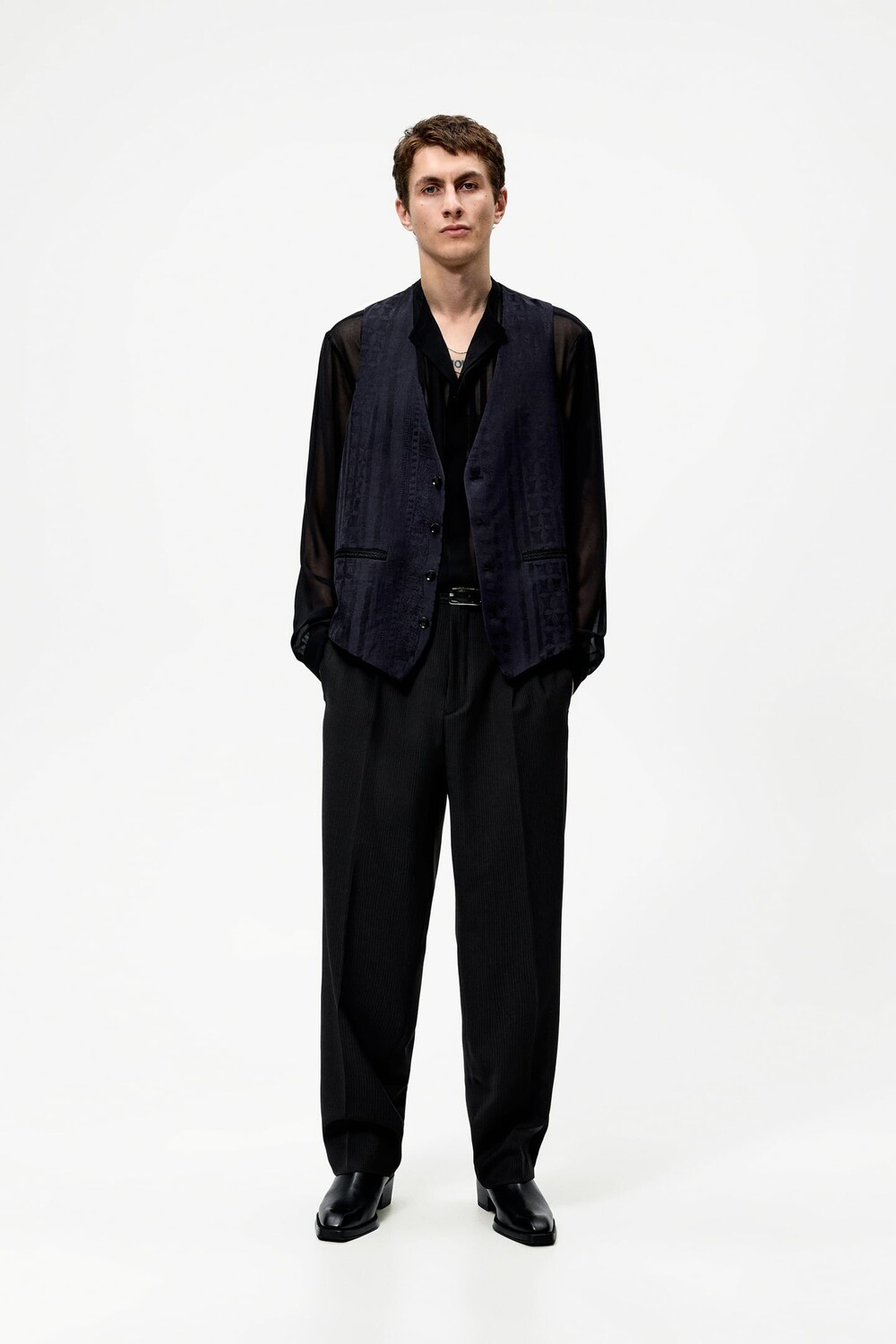 

Жаккардовый жилет - ограниченная серия ZARA, синий