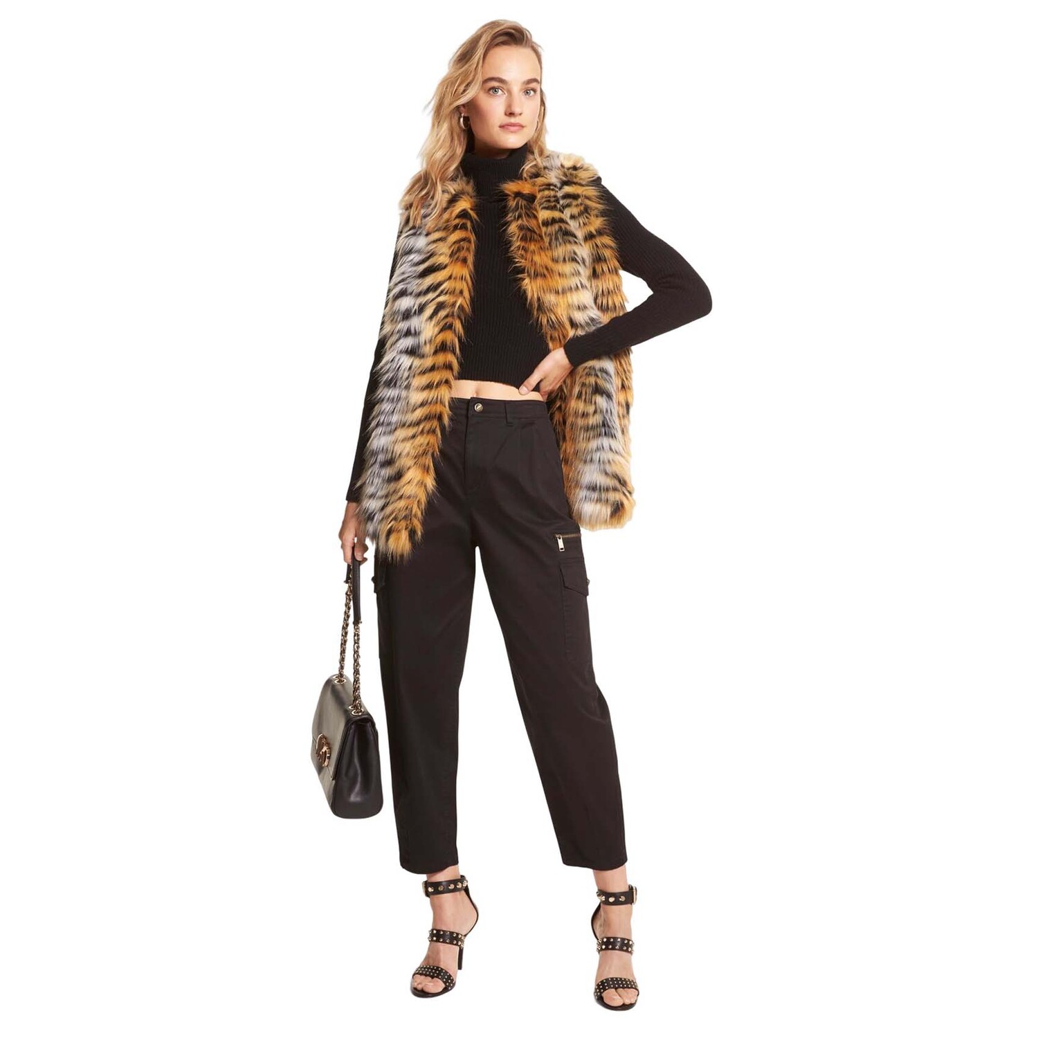 

Жилет Michael Michael Kors Tiger Print Faux Fur, мультиколор