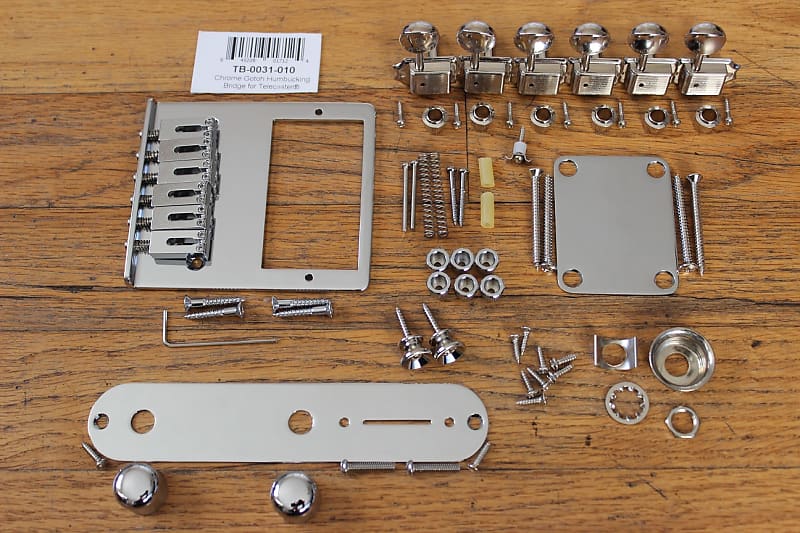 Fender/Gotoh Humbucker Telecaster Chrome Hardware Set с тюнерами Modern GTC302 Bridge Tele TB-0031-010 6-Saddle Humbucker Telecaster Bridge Assembly цена и фото