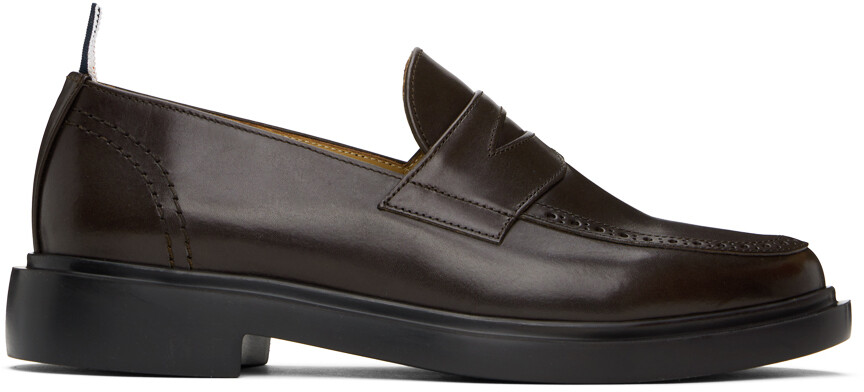 

Коричневые классические пенни-лоферы Thom Browne, цвет Dark brown