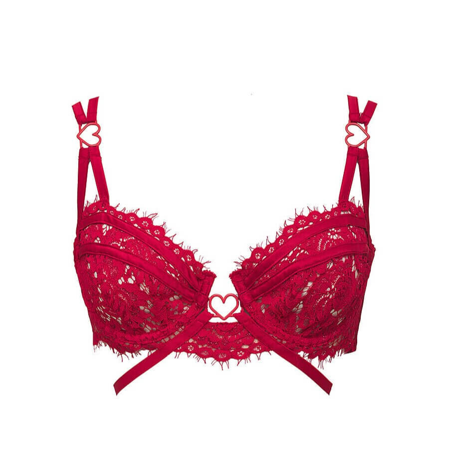 

Кружевной бюстгальтер For Love & Lemons Rose, красный