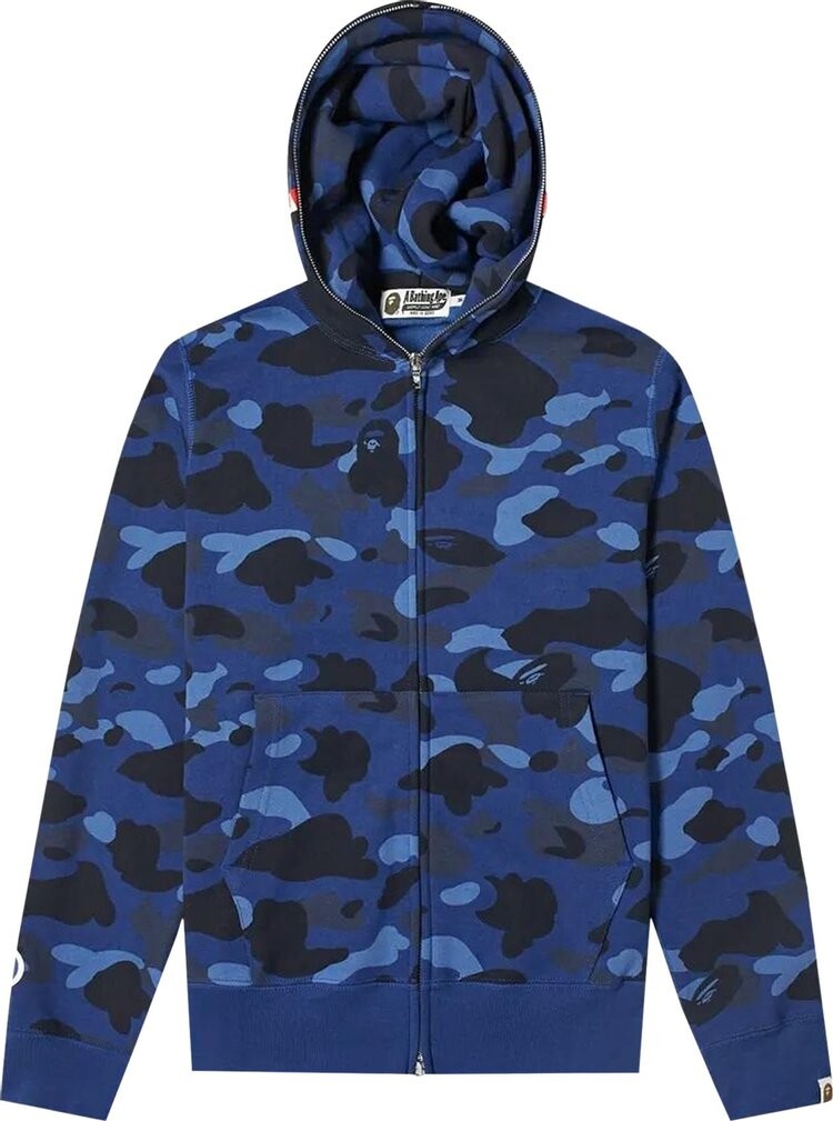 Blue camo store zip hoodie