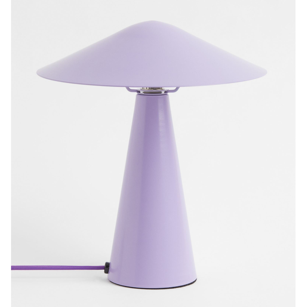 Настольная лампа H&M Home Glass, светло-фиолетовый