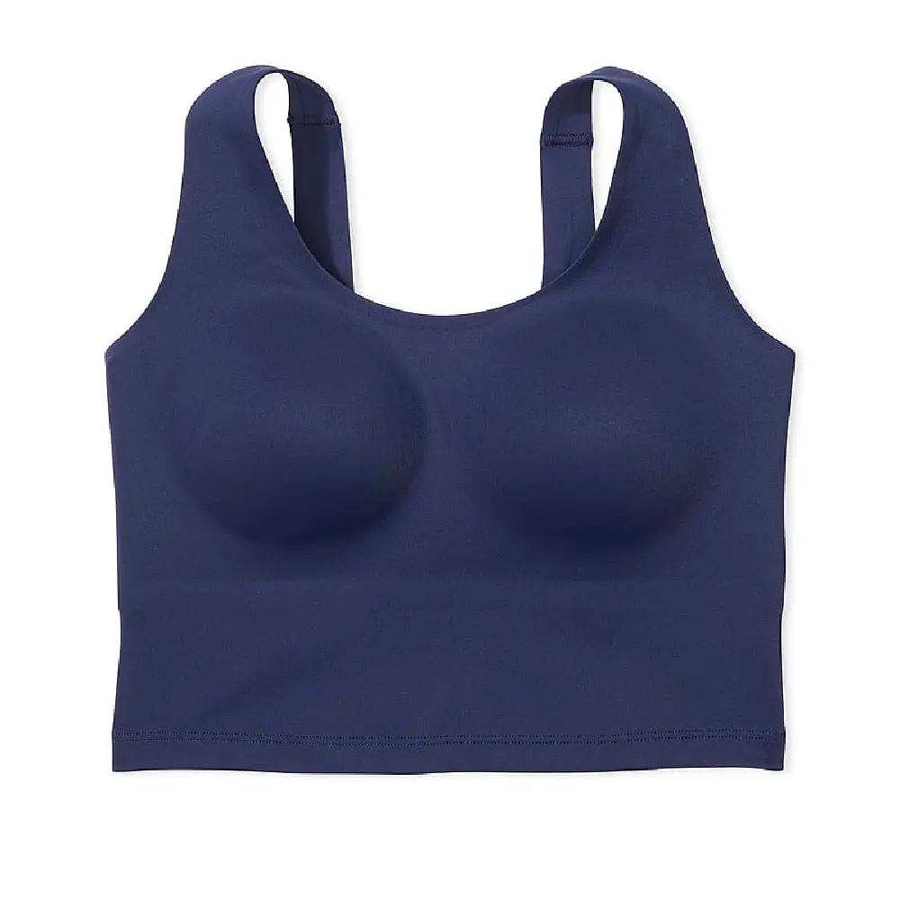 

Спортивный топ Victoria's Secret Pink Unwind Stretch Longline, темно-синий