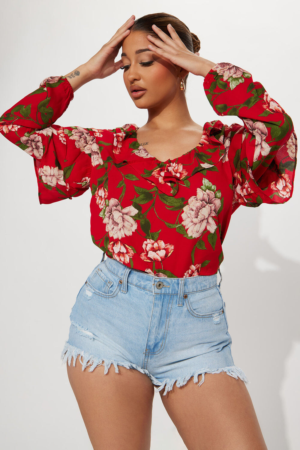 

Блузка Fashion Nova WT33230LP, красный