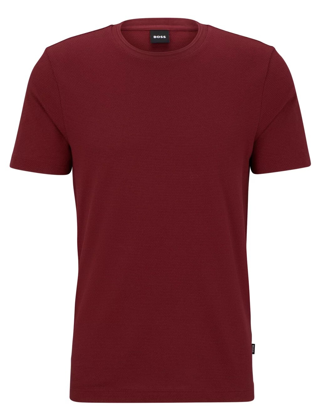 

Футболка Boss Cotton-blend With Bubble-jacquard Structure, темно-красный