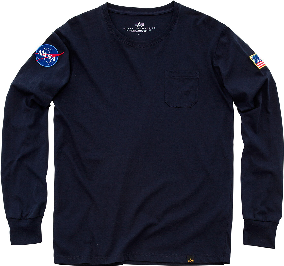 

Рубашка Alpha Industries Nasa с длинными рукавами, синяя