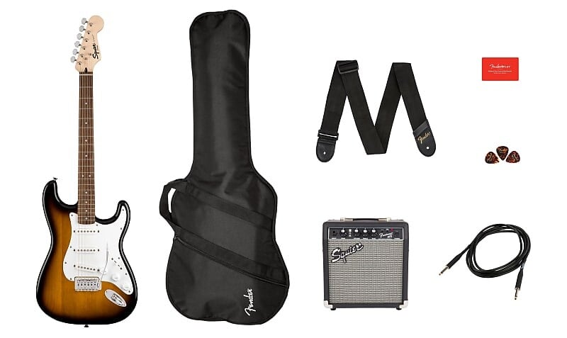 

Squier Stratocaster Pack - коричневые солнечные лучи Fender 037-1823-032