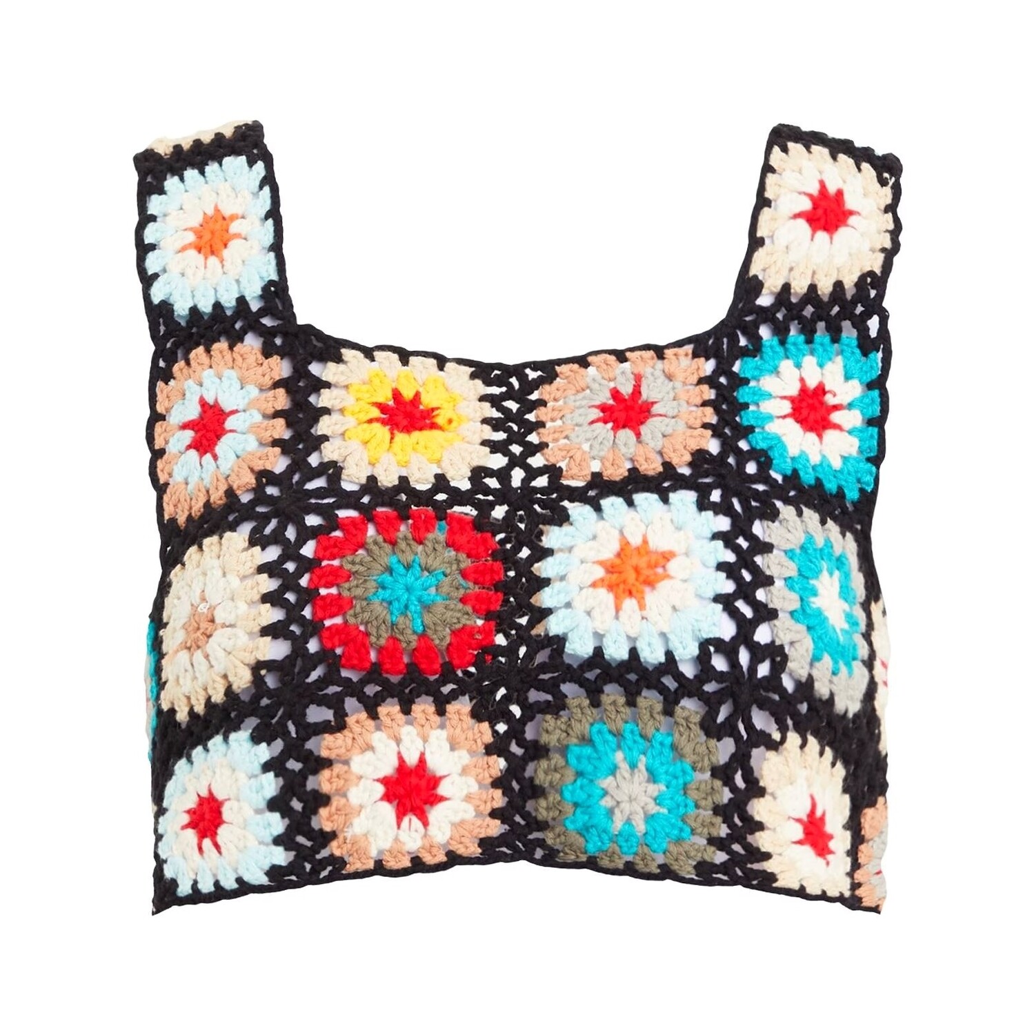 

Топ 8 By Yoox Organic Cotton Crochet Patch, черный