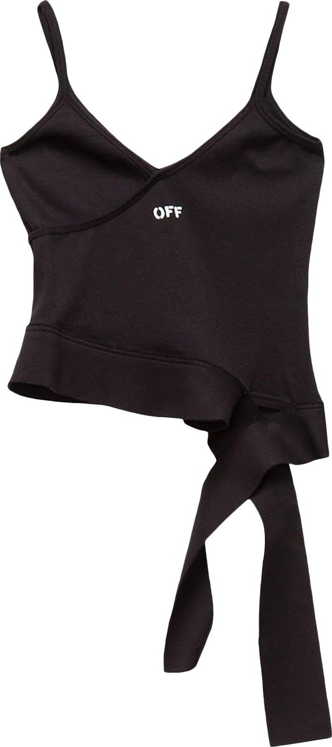 

Топ Off-White Jersey Volant Top 'Black', черный