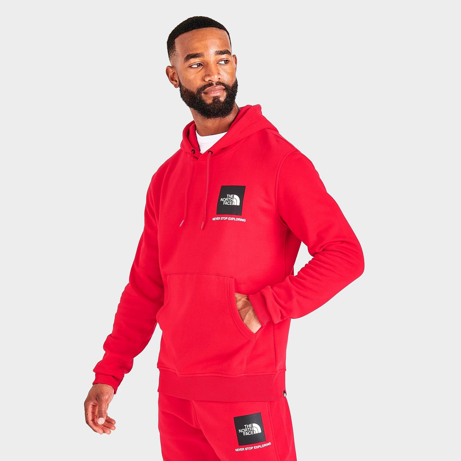 

Мужская толстовка с капюшоном The North Face NSE Small Box Logo, красный