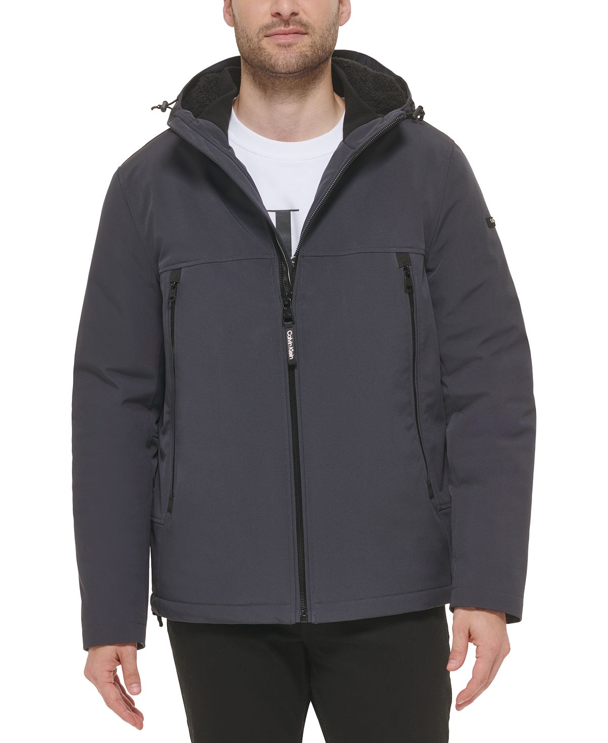 цена Мужская куртка soft shell infinite stretch на подкладке из шерпы Calvin Klein