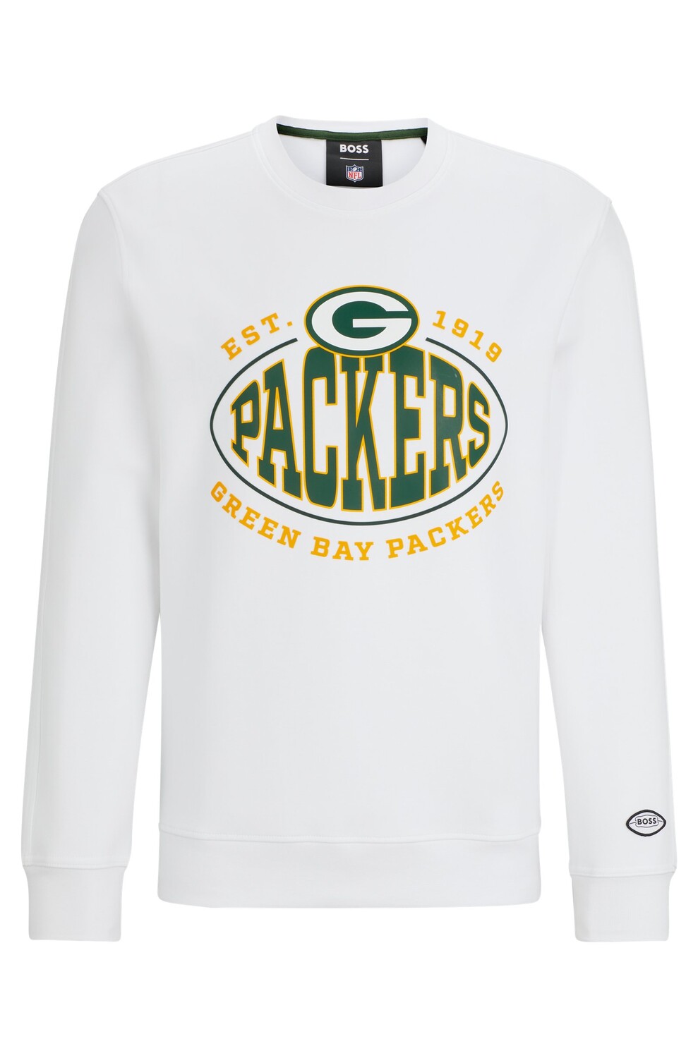 

Свитшот Boss X Nfl Cotton-blend With Collaborative Branding Packers, белый
