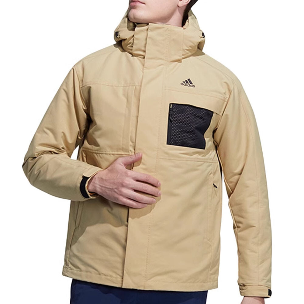 

Куртка Adidas Stay Warm Hooded Down, бежевый