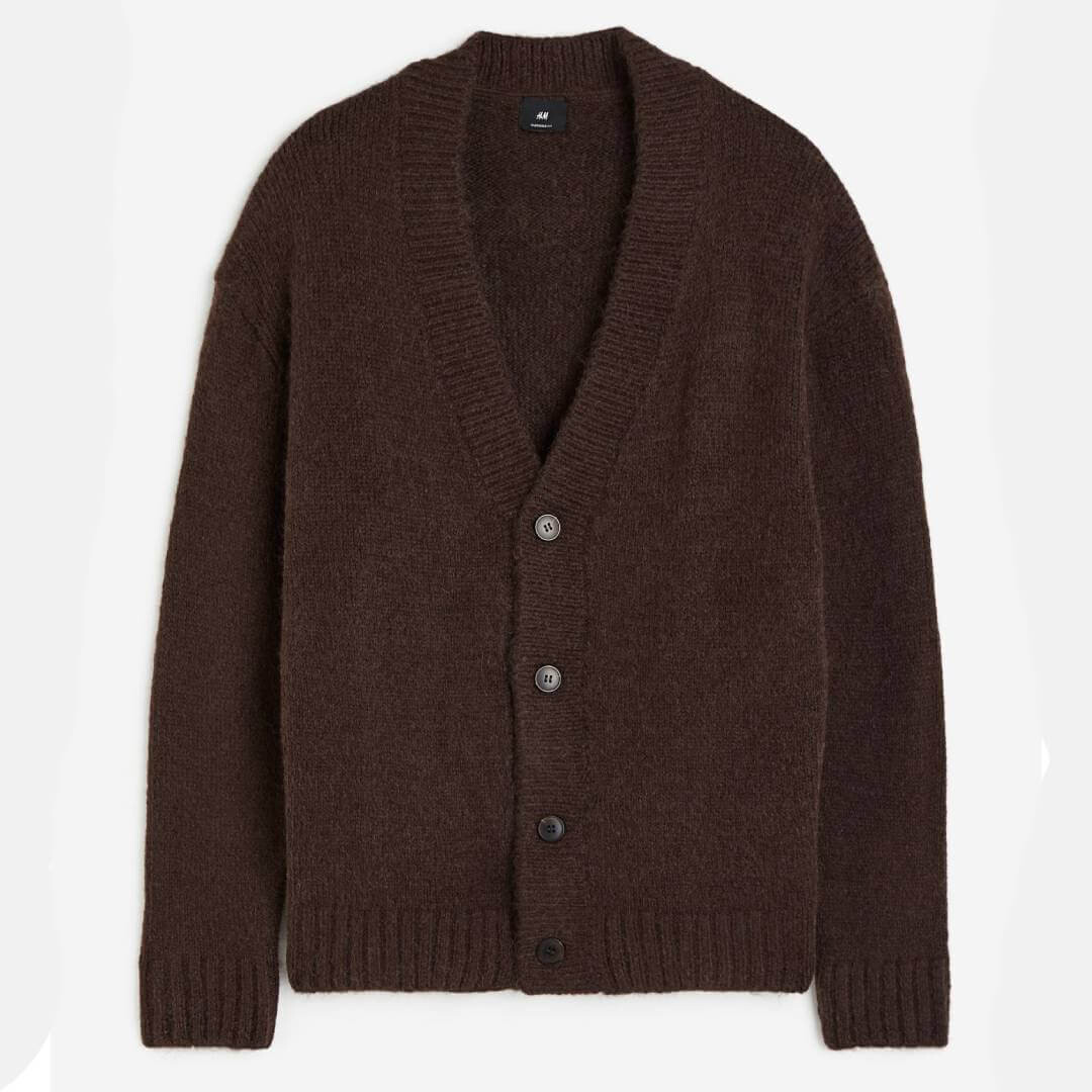 

Кардиган H&M Oversized Fit, темно-коричневый