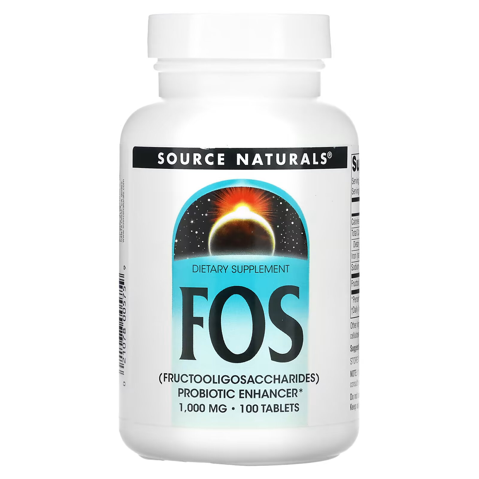 Source Naturals, ФОС (фруктоолигосахариды), 100 таблеток source naturals c 1000 100 таблеток