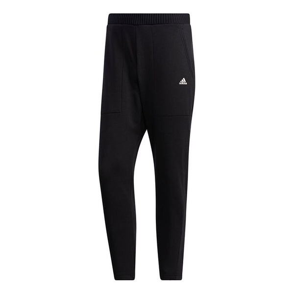 

Спортивные штаны Adidas Solid Color Casual Running Sports Fleece Lined Long Pants Black, Черный
