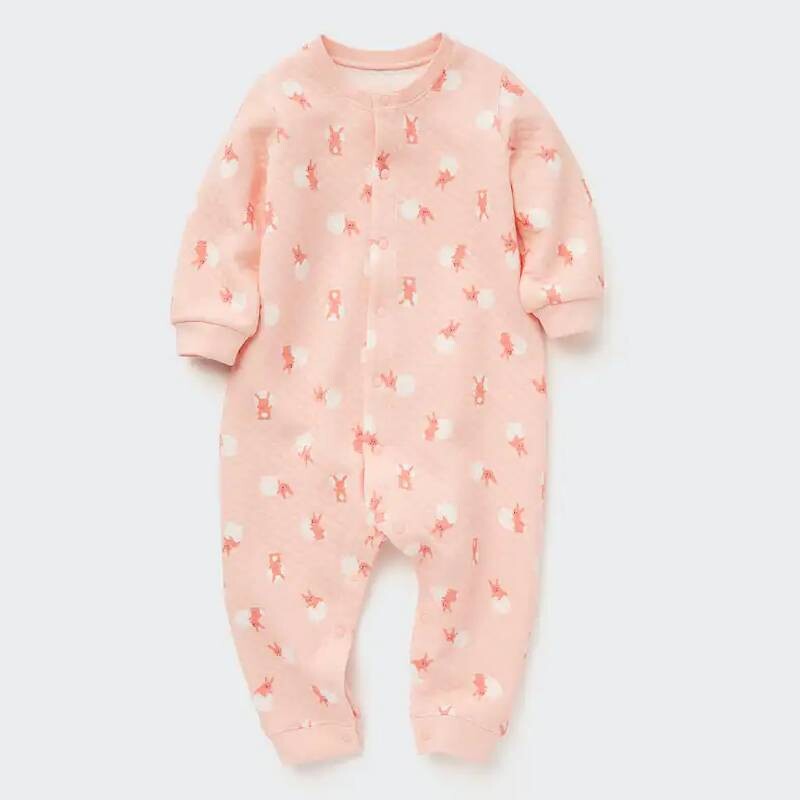 

Костюм для малышей Uniqlo Newborn Joy Of Print Quilted Rabbit Print, розовый