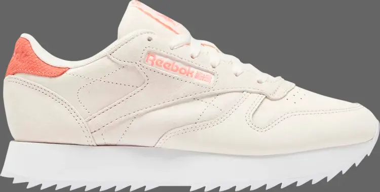 

Кроссовки wmns classic leather ripple 'ceramic pink' Reebok, розовый