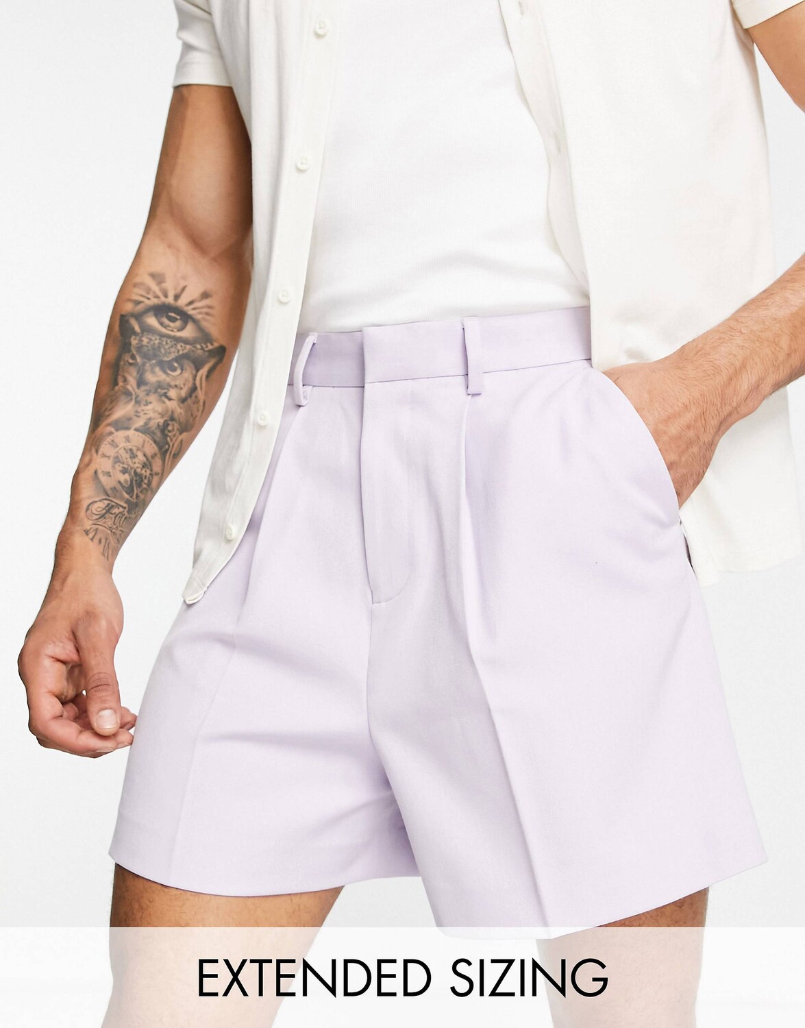 

Сиреневые укороченные шорты-бермуды ASOS DESIGN