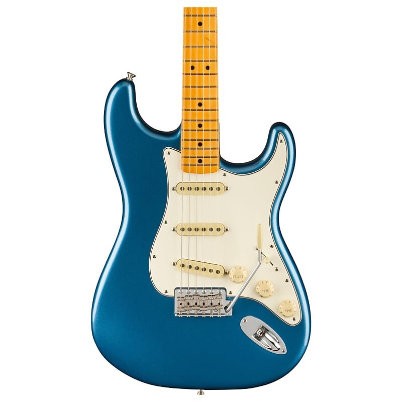 

Fender American Vintage II 1973 Stratocaster, синий Лейк-Плэсид с жестким футляром