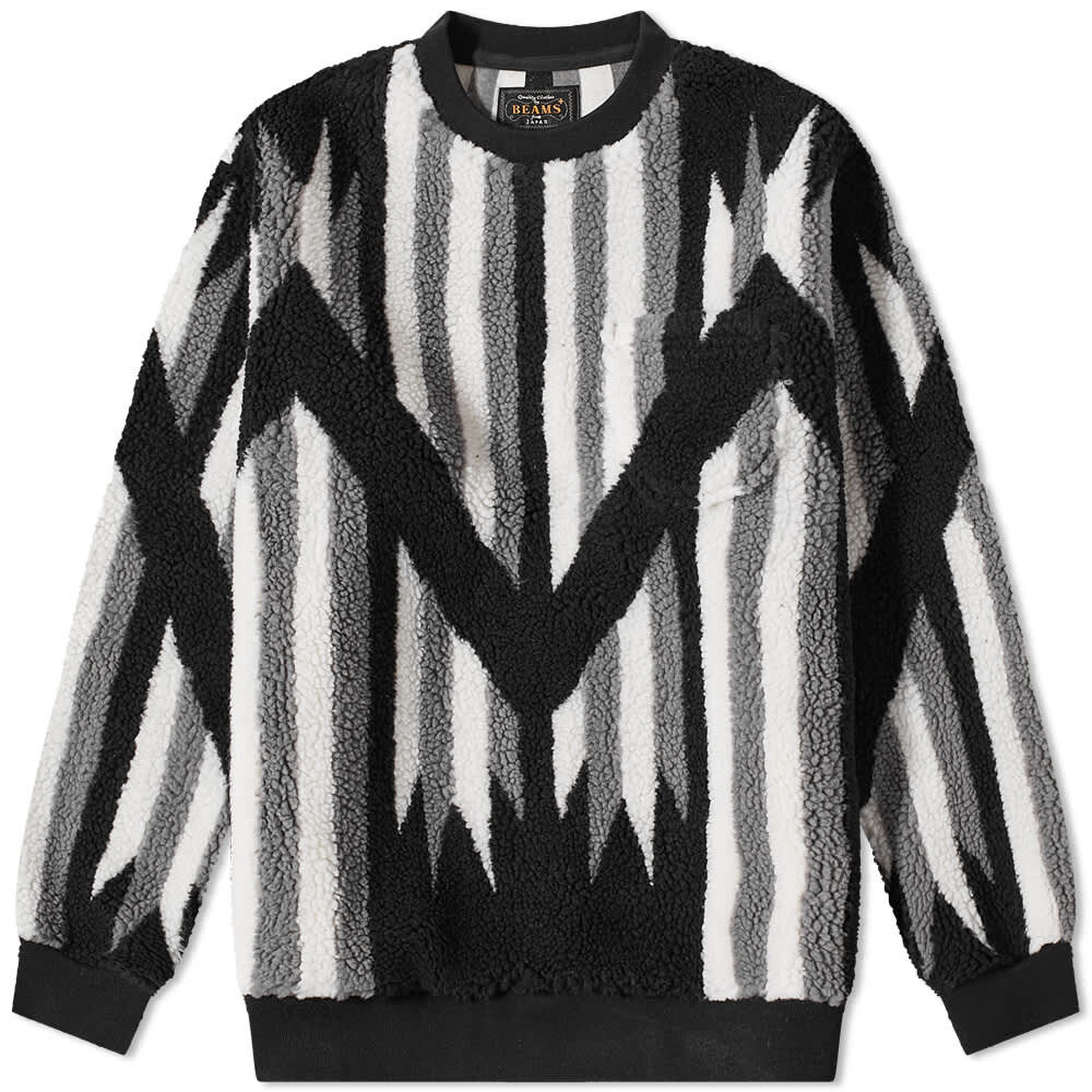 

Толстовка Beams Plus Native Rag Pattern Boa Fleece Crew Sweat