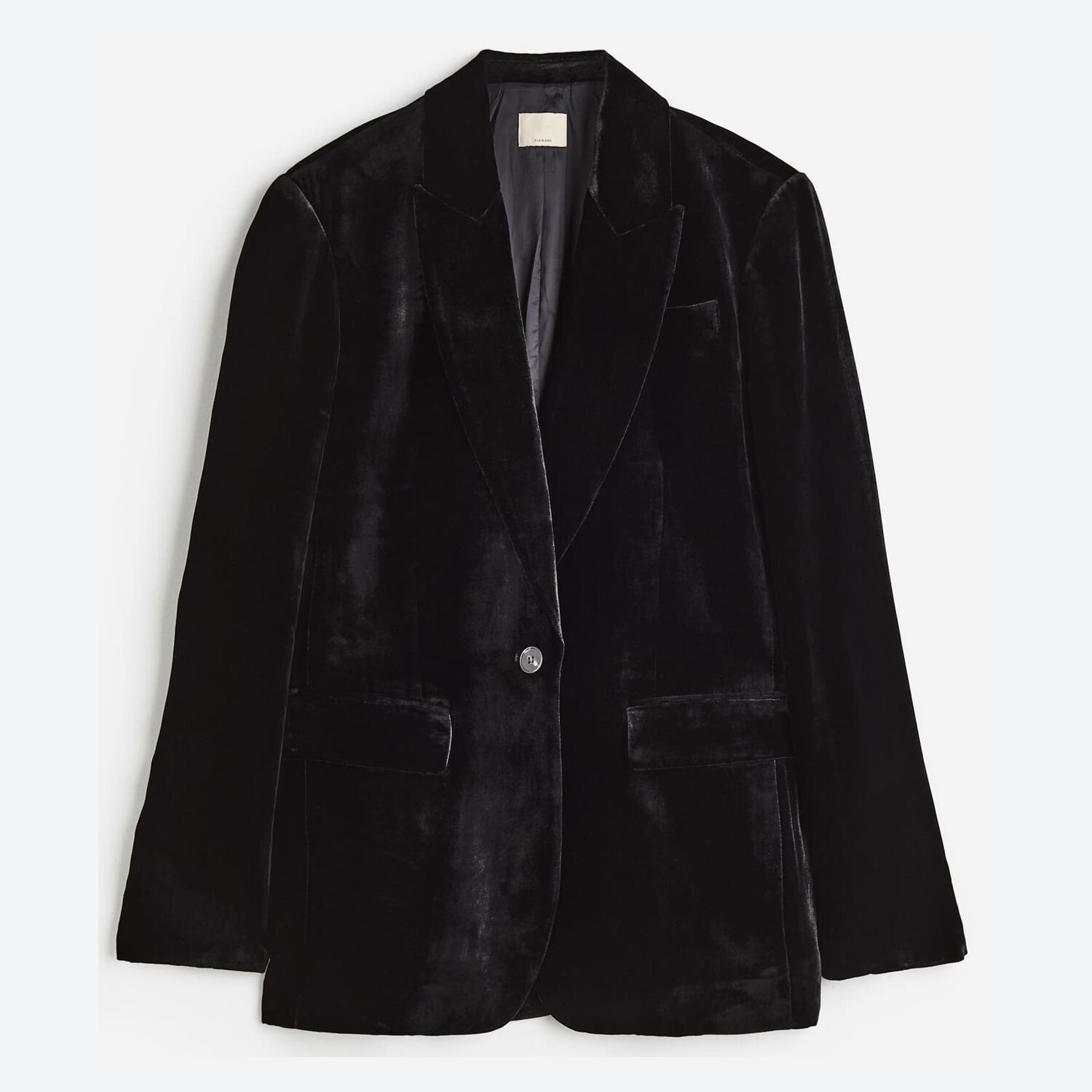 

Блейзер H&M Silk-blend Velvet, черный