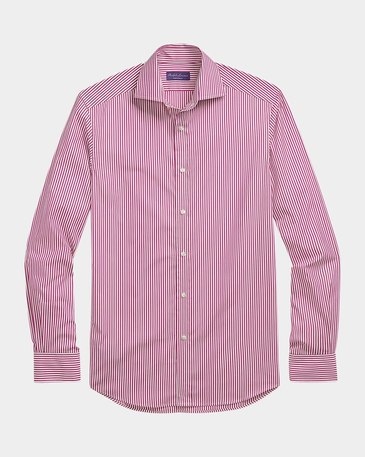 

Мужская рубашка из поплина в бенгальскую полоску Ralph Lauren Purple Label, цвет Lilac Rose