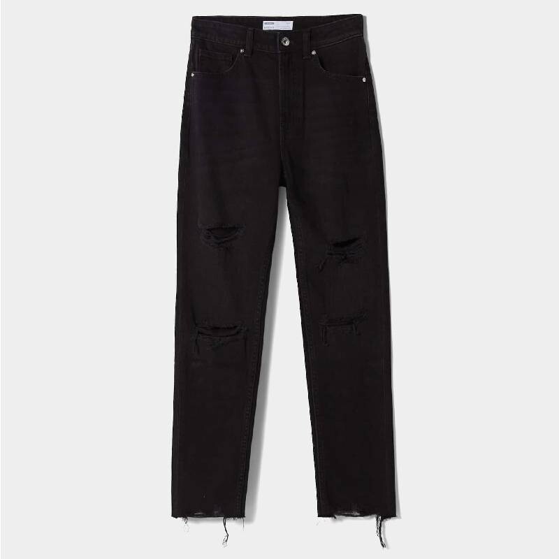 

Джинсы Bershka Ripped Mom, черный