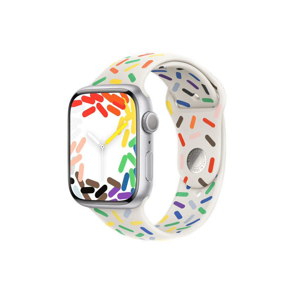 

Умные часы Apple Watch Series 9 (GPS), 45мм, Silver Aluminum Case/Pride Edition Sport Band - M/L, Серебристый