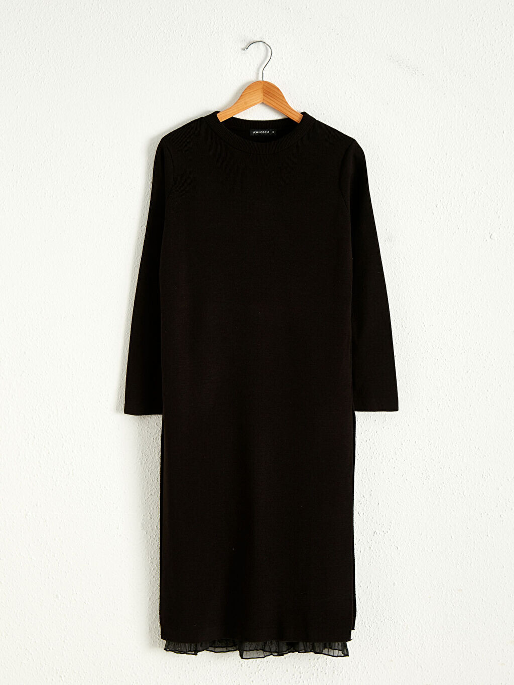 

Женская однотонная трикотажная туника с длинным рукавом LCW Modest