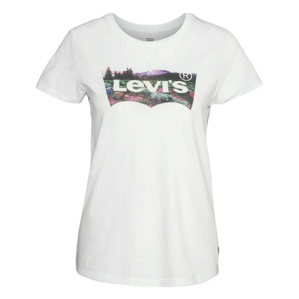 Футболка Levi's The Perfect Tee, белый/зеленый - фото