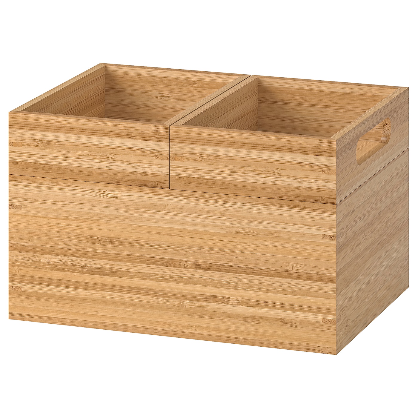 DRAGAN ДРАГАН Набор коробок,3шт, бамбук, 23x17x14 см IKEA