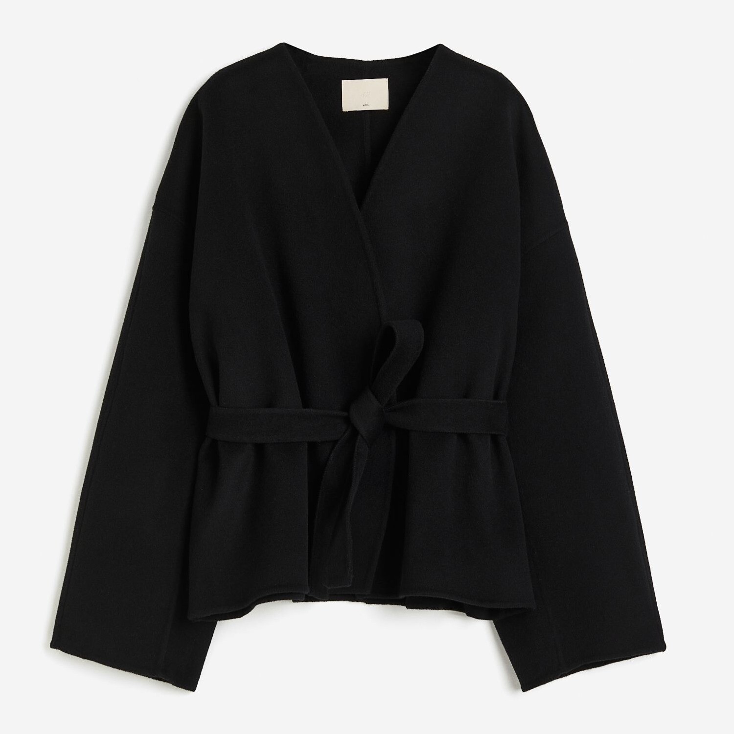 

Куртка H&M Tie-belt Wool, черный