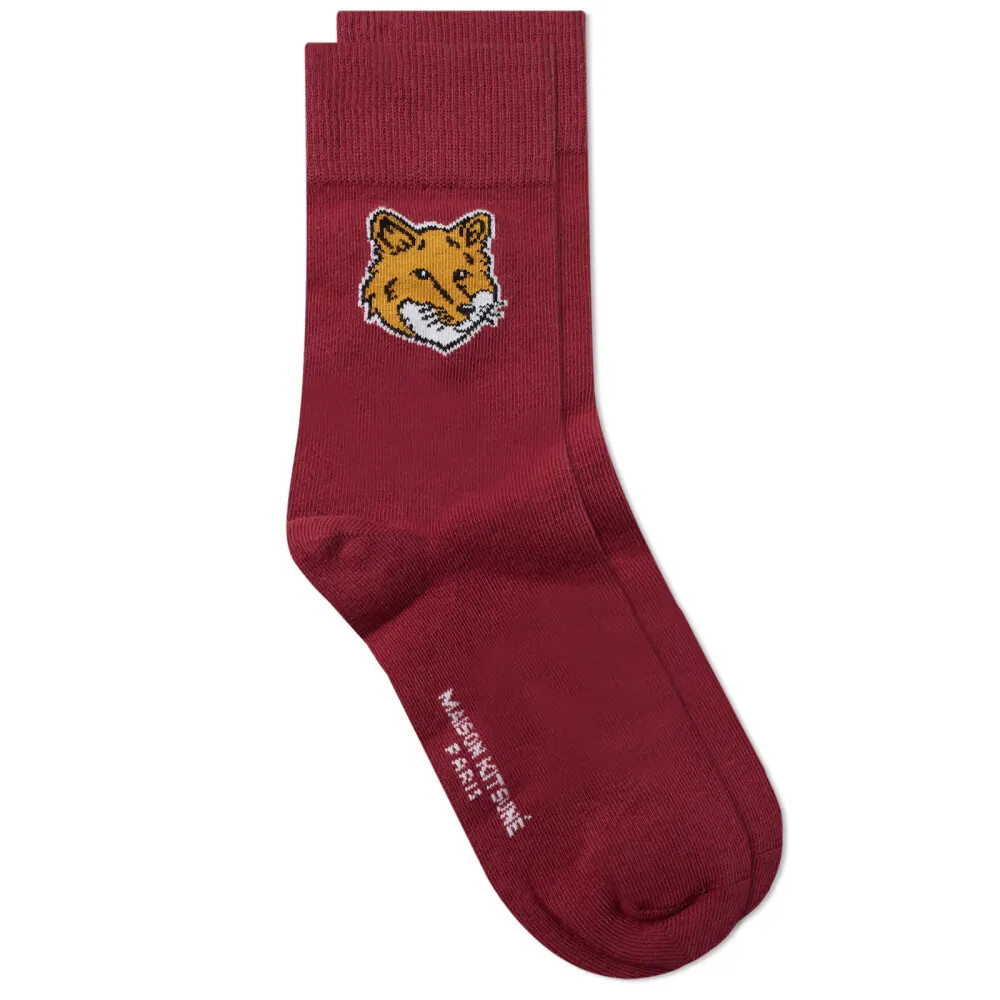 

Носки Maison Kitsune Fox Head, бордовый