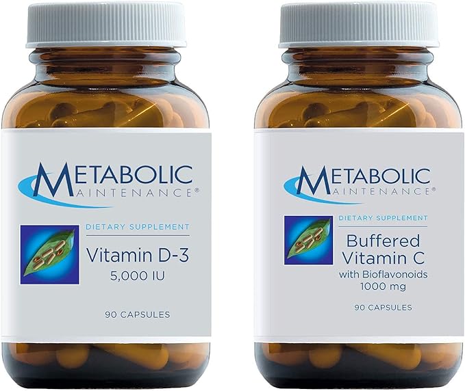 Набор из 2 продуктов для поддержания метаболизма с витамином D-3 5000 МЕ, по 90 капсул в каждой power by naturals adk 10 витаминные добавки с витамином а 2 бутылки по 90 вегетарианских капсул в каждой