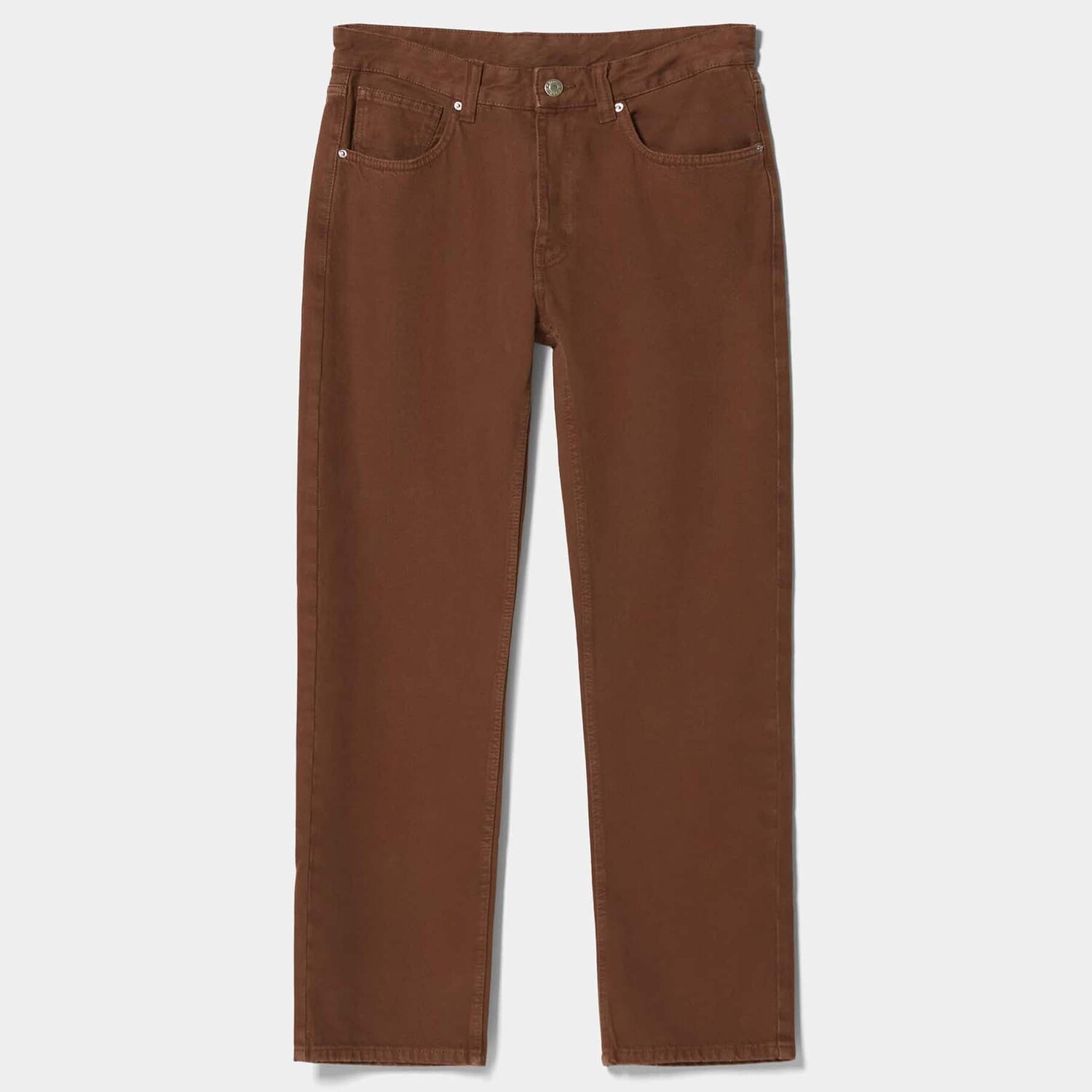 

Джинсы Bershka Straight-leg, коричневый