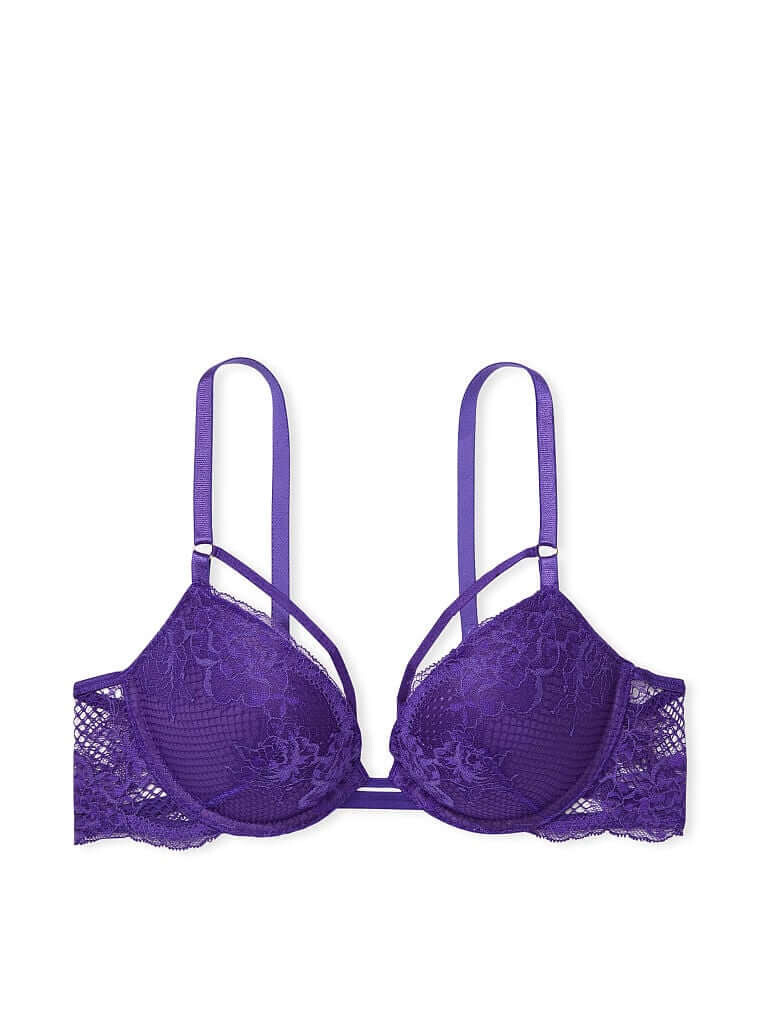 

Кружевной бюстгальтер Victoria's Secret Very Sexy пуш-ап в сеточку на бретелях, фиолетовый