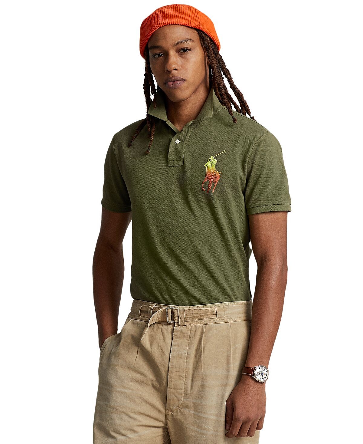 

Мужская рубашка-поло slim fit big pony mesh на заказ Polo Ralph Lauren, мульти