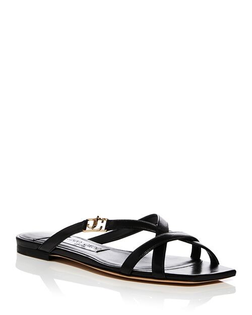 

Женские сандалии Jess на плоской подошве Jimmy Choo, цвет Black