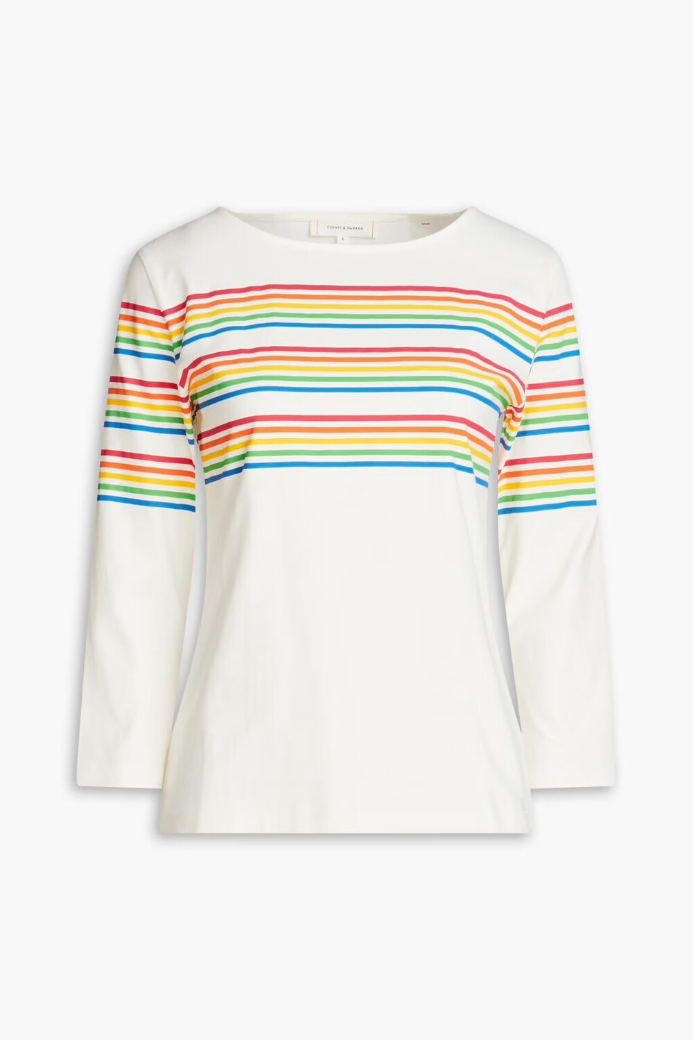 

Полосатый топ из хлопкового джерси Chinti & Parker, цвет Off-white
