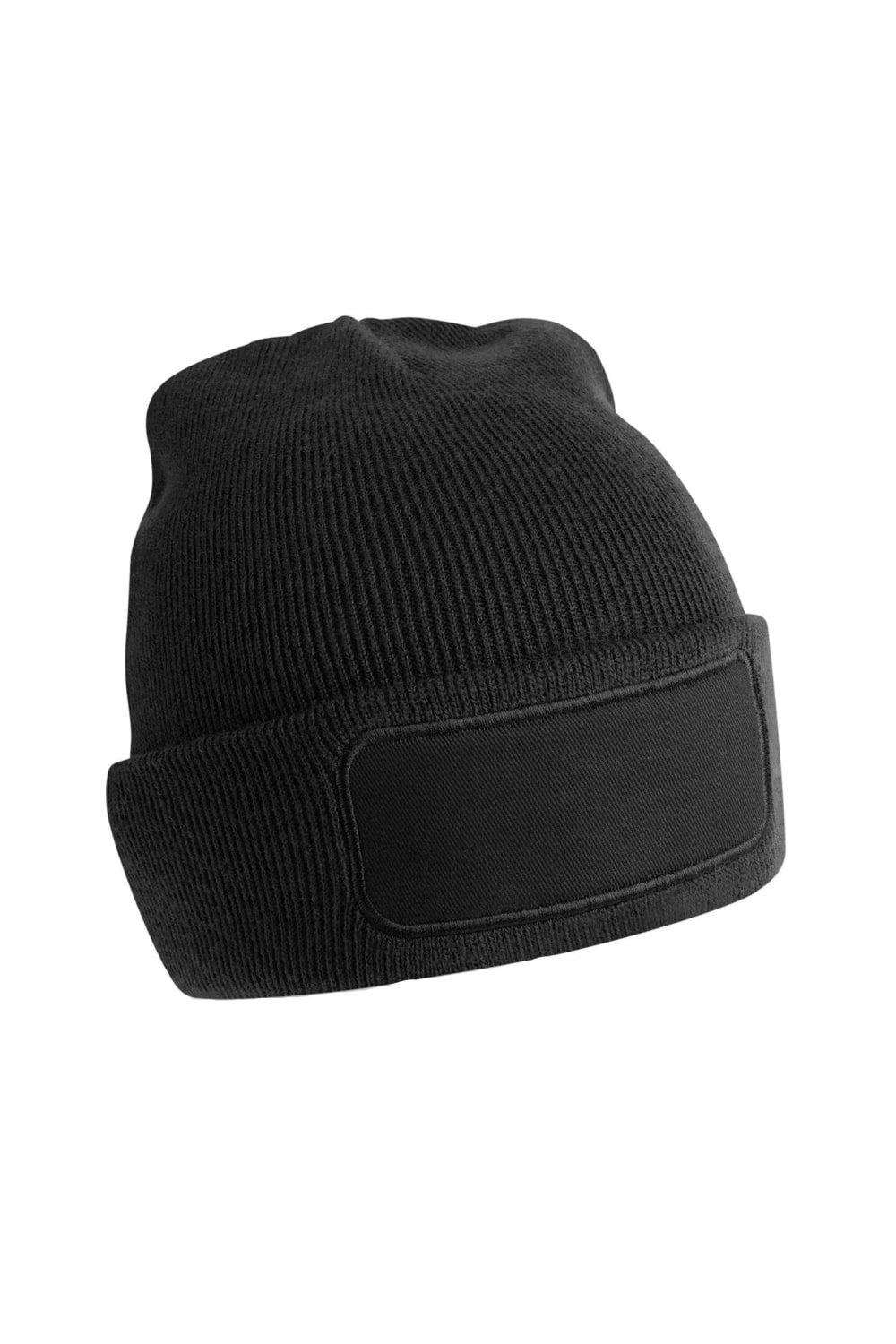 Оригинальная шапка из переработанного материала в стиле пэчворк Beechfield, черный