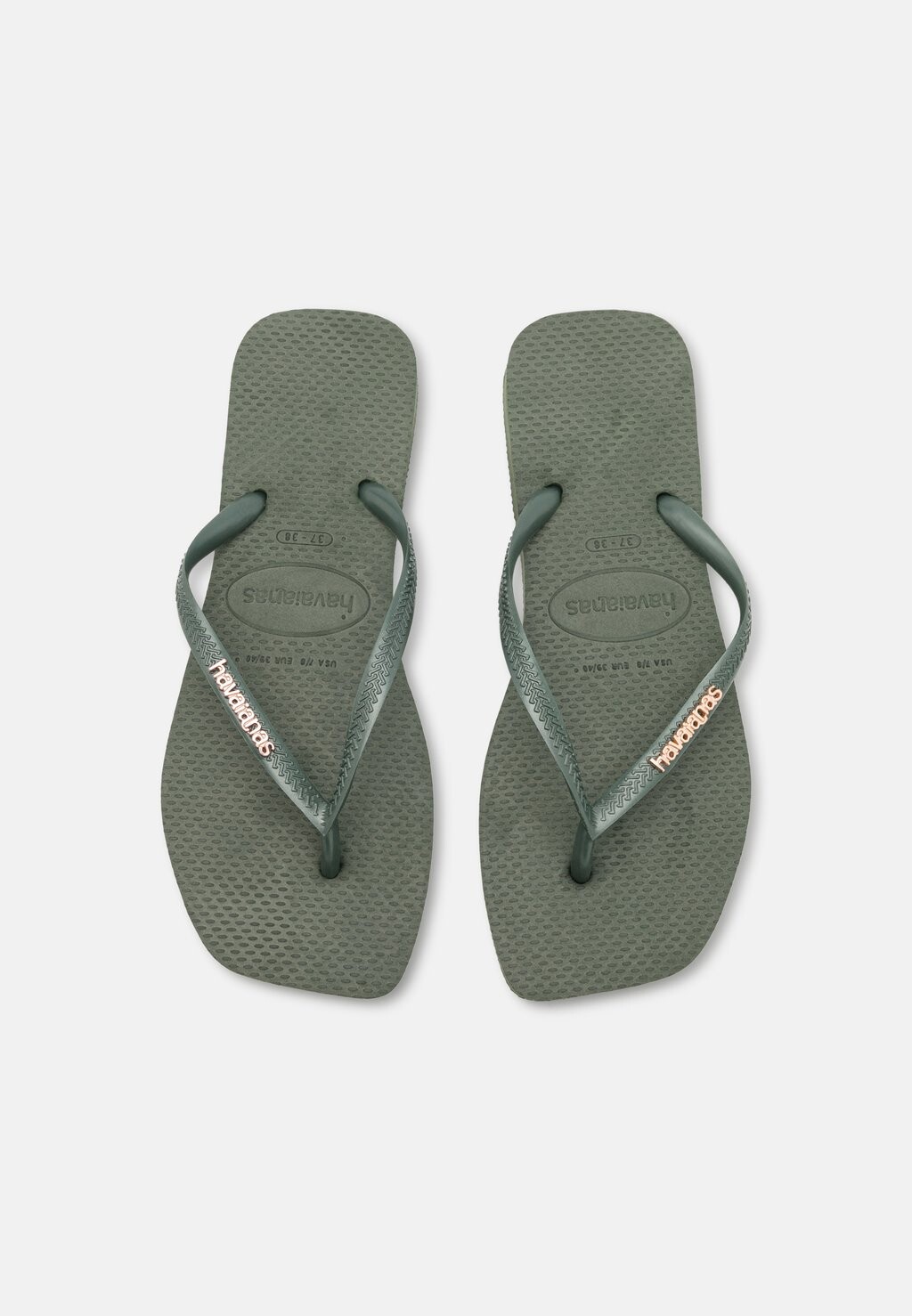 

Шлепанцы SQUARE LOGO METALLIC Havaianas, цвет olive green